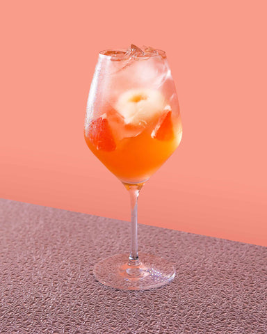 Sangria rosée au sirop de litchi