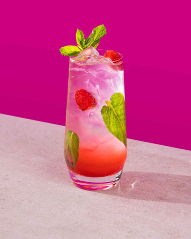  Mojito with Raspberry Syrup