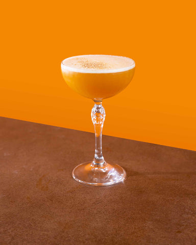 Non-Alcoholic Amaretto Pumpkin sour with NOA Amaretto