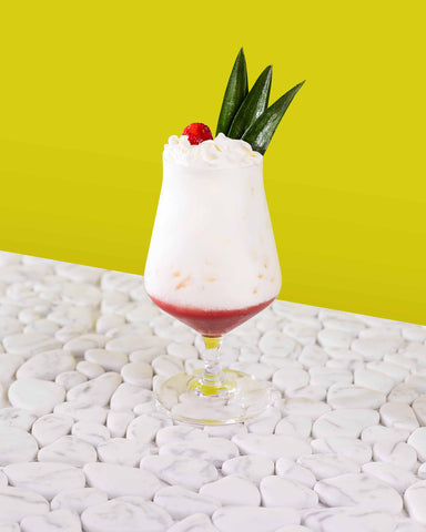 Venice Cream Soda with Pineapple and Raspberry Syrups